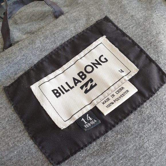 Billabong black windbreaker, size 14 - Picture 3 of 3